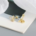Sparkling Butterfly Stud Earrings - MLYH461