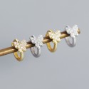 Elegant Pave Butterfly Hoop Earrings - MLYH462