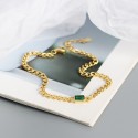 Minimalist Rectangular Gemstone Bracelet - MLYH463