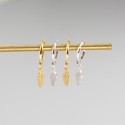 Elegant Feather Dangle Earrings - MLYH464