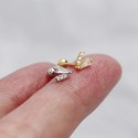 Sparkling V-shaped Rhinestone Stud Earrings - MLYH466