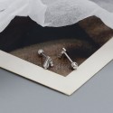 Sparkling V-shaped Rhinestone Stud Earrings - MLYH466