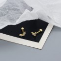Statement Wing Shaped Stud Earrings - MLYH467