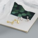 Minimalist Glossy Heart Stud Earrings - MLYH469