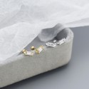 Sparkling Rectangular Rhinestone Stud Earrings - MLYH470