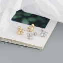 Sweet Square Gems and Pearl Stud Earrings - MLYH471