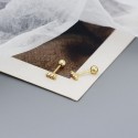 Minimalist Straight Gems Row Stud Earrings - MLYH472