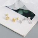 Elegant Fleury Cross Stud Earrings - MLYH474