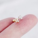 Sweet Three Leaf Clover Stud Earrings - MLYH475
