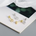 Sweet Three Leaf Clover Stud Earrings - MLYH475