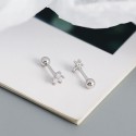 Sweet Three Leaf Clover Stud Earrings - MLYH475