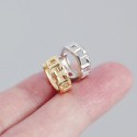 Hollow T-shaped Mesh Hoop Earrings - MLYH478