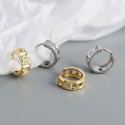 Hollow T-shaped Mesh Hoop Earrings - MLYH478