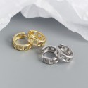 Hollow T-shaped Mesh Hoop Earrings - MLYH478