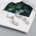 Tassel Pave Linked Dangle Earrings - MLYH479