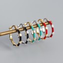 Elegant Colorful Bamboo Hoop Earrings - MLYH480