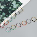 Elegant Colorful Bamboo Hoop Earrings - MLYH480