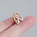 Pave Little Charm Hoop Earrings - MLYH484