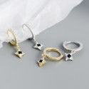 Vintage Star with Square Gem Dangle Earrings - MLYH485