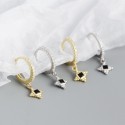 Vintage Star with Square Gem Dangle Earrings - MLYH485