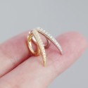 Pave Long Rivet Hoop Earrings - MLYH486