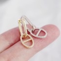 Pave Mariner Charm Drop Earrings - MLYH488