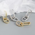 Pave Mariner Charm Drop Earrings - MLYH488