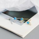 Three Leaf Clover and Opal Stud Earrings - MLYH489