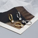 Sparkling Solitaire Dangle Earrings - MLYH491