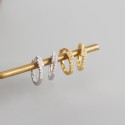 Minimalist Pave Overlapping Hoop Earrings - MLYH492
