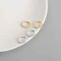 Minimalist Pave Overlapping Hoop Earrings - MLYH492