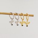 Solitaire Peace Dove Dangle Earrings - MLYH493