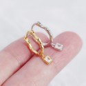 Irregular Solitaire Dangle Earrings - MLYH494