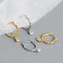 Irregular Solitaire Dangle Earrings - MLYH494