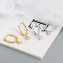 Irregular Solitaire Dangle Earrings - MLYH494