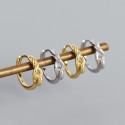 Knotted Entwined Lines Hoop Earrings - MLYH496