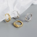 Knotted Entwined Lines Hoop Earrings - MLYH496