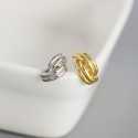 Metallic Entwined Lines Stud Earrings - MLYH497