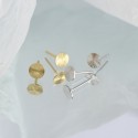 Round Diffused Texture Stud Earrings - MLYH499