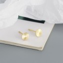 Round Diffused Texture Stud Earrings - MLYH499