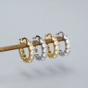 Hollow Beaded Rhinestone Hoop Earrings - MLYH500