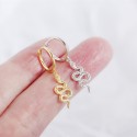Tassel Snake Shaped Dangle Earrings - MLYH505