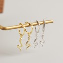 Minimalist Glossy Snake Dangle Earrings - MLYH509