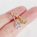 Baroque Peace Sign Dangle Earrings - MLYH510