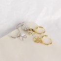 Baroque Peace Sign Dangle Earrings - MLYH510