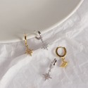 Pave Eight Point Star Dangle Earrings - MLYH511