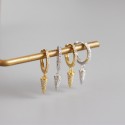 Pave Conical Rivet Dangle Earrings - MLYH514