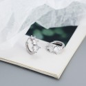 Gradient Sizes Gems Row Hoop Earrings - MLYH516