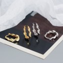 Irregular Twisted Hoop Earrings - MLYH519