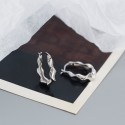 Irregular Twisted Hoop Earrings - MLYH519